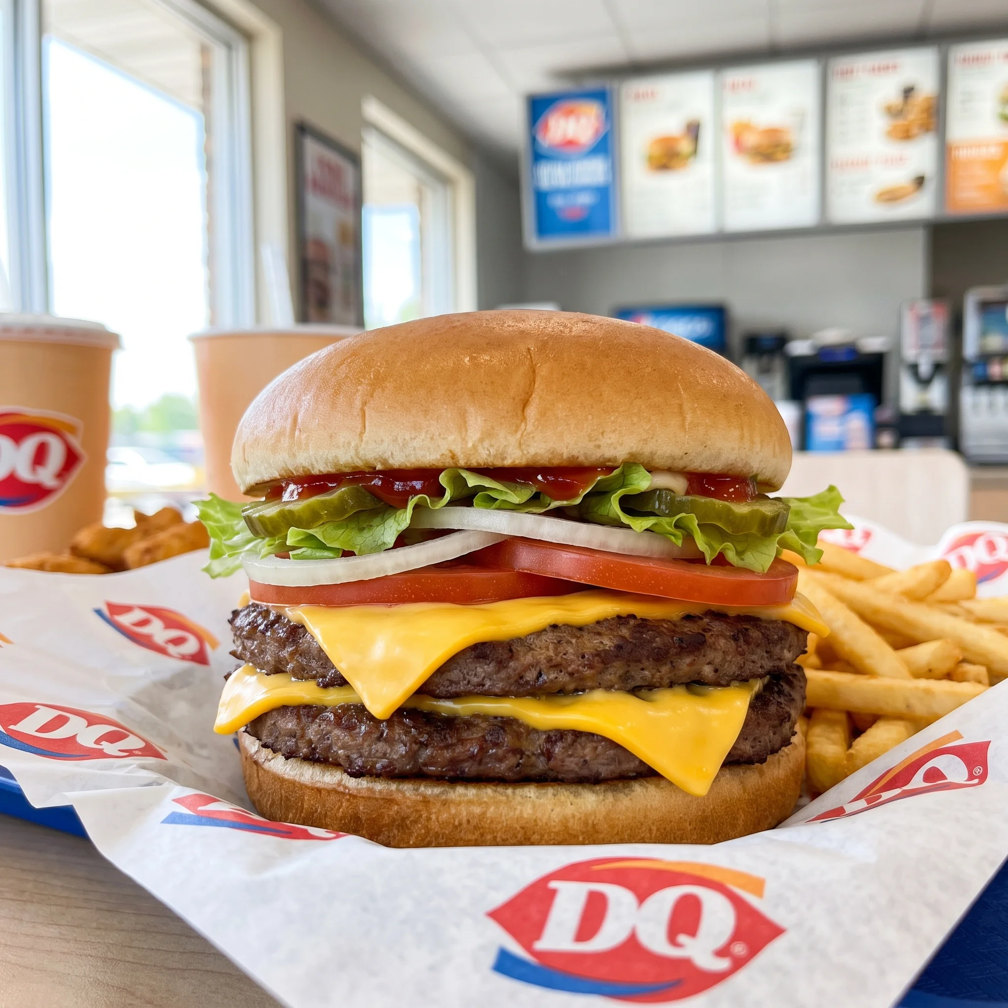 Dairy Queen double cheeseburger representing 4-year fast food inflation analysis